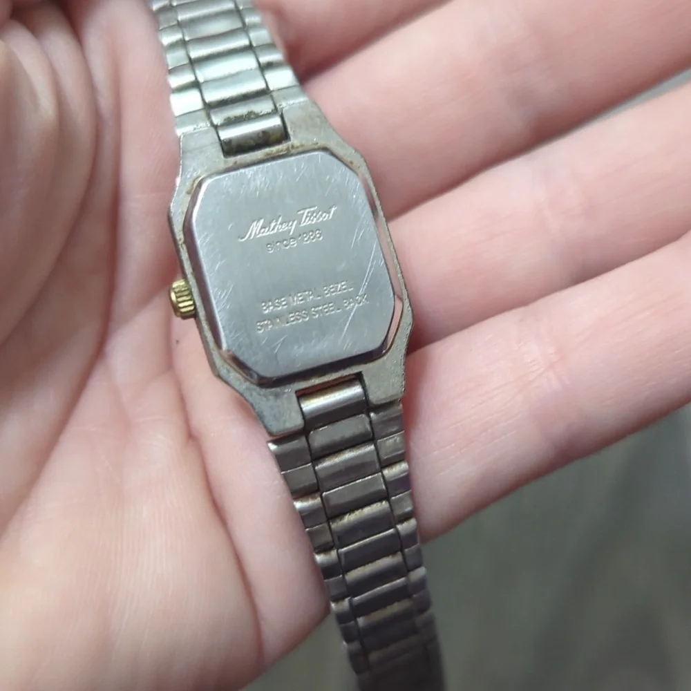 Vintage Mathey Tissot Quartz Gold and Silver Two-Tone Watch